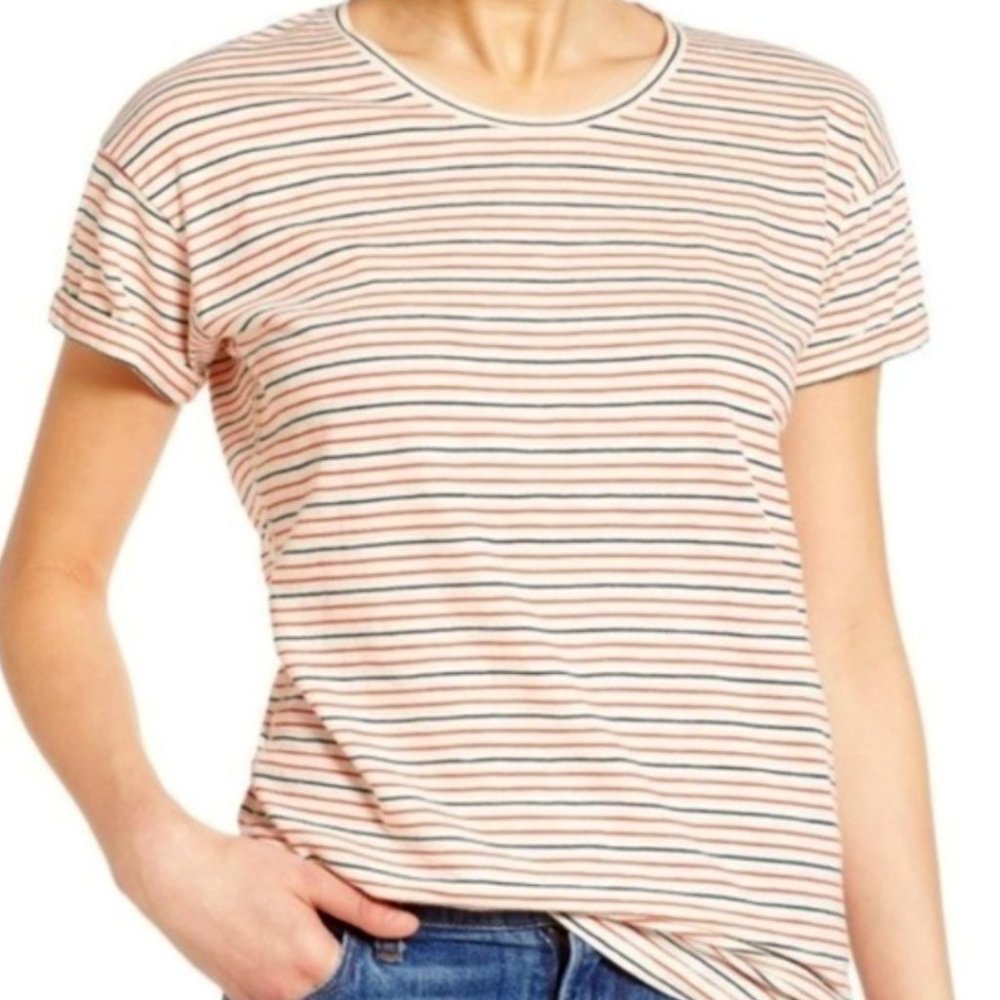 Madewell Red White Blue Striped Tee - M